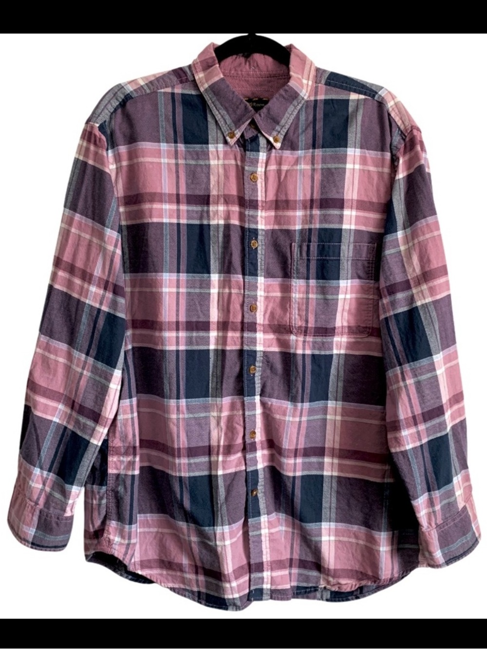 Club Room 100% Cotton Plaid Buttoned Front Shirt